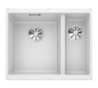 BLANCO SUBLINE 340/160-U - Undermount Double Bowl Kitchen Sink for 60 cm Wide Base Units - Made of SILGRANIT - White - 523552