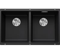 Blanco SUBLINE 350/350-U 2.0 Bowl Undermount Silgranit Black Kitchen Sink