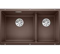 BLANCO SUBLINE 430/270-U - Double Undermount Kitchen Sink for 80 cm Wide Base Units - Made of SILGRANIT - Brown - 523160