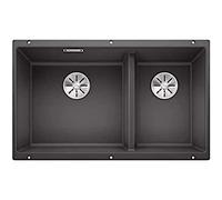 BLANCO SUBLINE 430/270-U - Double Undermount Kitchen Sink for 80 cm Wide Base Units - Made of SILGRANIT - Grey - 523152