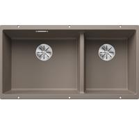 Blanco SUBLINE 480/320-U LH 2 Bowl Undermount Silgranit Tartufo Kitchen Sink