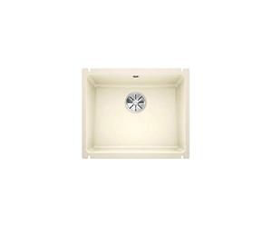BLANCO SUBLINE 500-U | Ceramic in Glossy Magnolia | Installation Type: undermount Installation | for 60 cm Wide Base cabinets | Spacious Bowl Volume | Easy-Care Surface | [54.3x45.6x20 cm]