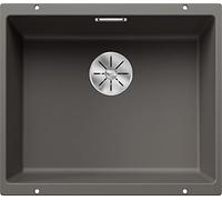 BLANCO SUBLINE 500-U Silgranit Volcano Grey Installation Type: Base Without Drain Remote Control 60 cm Base Cabinet Basin Shape 2 in 1: Two Basins, One Cut-Out and Only Once Assembled