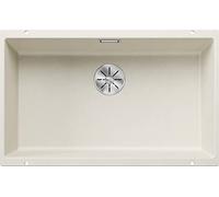 BLANCO SUBLINE 700-U | SILGRANIT Sink in Soft White | Installation Type: undermount Installation | for 80 cm Wide Base cabinets | One Cut-Out and only one Installation | [73x46x20.2 cm]