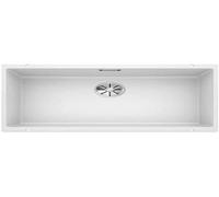 BLANCO SUBLINE 700-U | SILGRANIT Sink in White | Installation Type: undermount Installation | for 80 cm Wide Base cabinets | One Cut-Out and only one Installation | [73x46x20.2 cm]