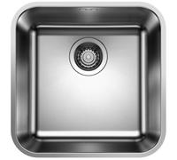 Blanco Supra 400-U Undermount 1.0 Bowl Brushed Stainless Steel Kitchen Sink With Pop-Up Waste