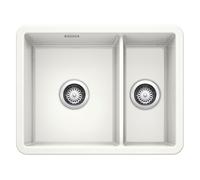 Blanco Villae 1.5 Bowl Undermount Ceramic Kitchen Sink - White