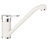 BLANCO WEGA II | Kitchen Mixer tap in silgranit White/Chrome | High-Pressure | Non-Return Valve | Ceramic Cartridge | Assured Water Quality & Water-Saving | [4.8x25.2x18.5 cm]