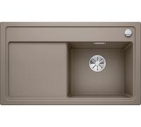 BLANCO Zenar 45 S | SILGRANIT Sink in Tartufo | Installation Type: Inset Installation from Above | Main Bowl on The Right | for 45 cm Wide Base cabinets | Large Bowl | Easy to Clean | [86x51x20.2 cm]