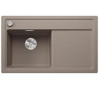 BLANCO Zenar 45 S Silgranit Tartufo Installation Type: Installation from Above, Main Basin Left, with Drain Remote Control, Without Accessories, 45 cm Base Cabinet, Large Basin, Easy-to-Clean Surface