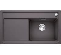 BLANCO Zenar 5 S-F Silgranit Rock Grey Installation Type: Flush-Mounted Main Basin Right with Drain Remote Control Without Accessories 50 cm Base Cabinet Large Basin Easy-to-Clean Surface