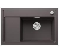 BLANCO Zenar XL 6 S Compact | SILGRANIT Sink in Rock Grey | Installation Type: Inset Installation from Above | Main Bowl on The Right | for 60 cm Wide Base cabinets | Large Bowl | [78x51x20.2 cm]