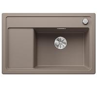 BLANCO Zenar XL 6 S Compact | SILGRANIT Sink in Tartufo | Installation Type: Inset Installation from Above | Main Bowl on the Right | for 60 cm Wide Base cabinets | Large Bowl | [78x51x20.2 cm]
