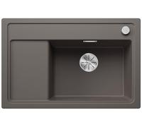BLANCO Zenar XL 6 S Compact | SILGRANIT Sink in Volcano Grey | Installation Type: Inset Installation from Above | Main Bowl on The Right | for 60 cm Wide Base cabinets | Large Bowl | [78x51x20.2 cm]