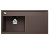 BLANCO Zenar XL 6 S | SILGRANIT Sink in café | Installation Type: Inset Installation from Above | Main Bowl on The Left | for 60 cm Wide Base cabinets | Large Bowl | Easy to Clean | [100x51x20.2 cm]