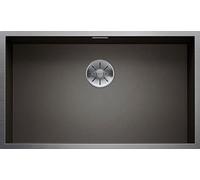 BLANCO ZEROX 700-U DarkSteel | Stainless Steel Sink | Installation Type: undermount Installation | for 80 cm Wide Base cabinets | Resistant to Scratches | Spacious Bowl Volume | [74x44x19.4 cm]