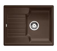 BLANCO ZIA 40 S | SILGRANIT Granite Sink in café | Installation Type: Inset Installation from Above | Reversible | for 40 cm Wide Base cabinets | Large Bowl | Easy-Care Surface | [61.5x50x20.2 cm]
