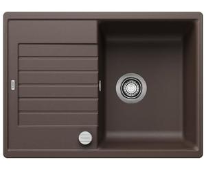 BLANCO ZIA 45 S Compact | SILGRANIT Granite Sink in café | Installation Type: Inset Installation from Above | Reversible | for 45 cm Wide Base cabinets | Large Bowl | Easy to Clean | [68x50x20.2 cm]