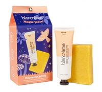 Blancrème Hand Care Duo - Peach Scent | Cold-Processed Exfoliating Soap + 30ml Hand Cream | 97% Natural | Shea & Cocoa Butter | Made in France
