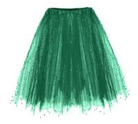 Blandoom 2024 Carnival Women's Tulle Tutu Skirt Adult Irregular Net Mesh Skirt Cute Skirts for Women Festival Rave Outfit Tutu Costume Western Skirts for Women Green