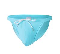 Blandoom⛱️ Men Bikini Briefs Swimwear Men's Short Swim Briefs Men's Hip Racer Swim Trunks Mens Underpants Briefs Christmas Swimming Trunks Mens Thread Underwear Satin Boxer