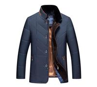 Blandoom Mens Outdoor Jacket Boys Down Jacket Winter Running Jacket Puffer Jackets for Mens Parka Jacket Windbreaker Coat Sports Jacket for Travelling Camping Running Hiking (Dark Blue, XL)