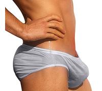 Blandoom⛱️ Men's Swim Briefs Men's Tech Swimming Briefs Blue Swimmers Men Hip Bottock Lifter Enhancer Briefs Mens Swimming Trunks Medium Men's Underwear Breathable Mens Mesh Boxers See Through