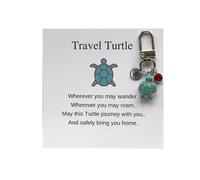 Blandoom Travel Turtle Keychain Cute Turtle Keyring Turtle Key Chain Metal Sea Turtle Pendants Travel Keychain Keychain Sea Turtle Inspirational Birthday Gifts For Men Women