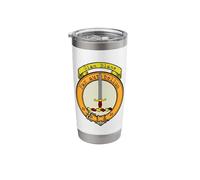 Blane Clan Scottish Crest and Tartan Stainless Steel Insulated Tumbler