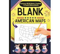 Blank American Maps: To Practice Labeling the 50 States of the United States & Capitals (Blank U.S. Maps)