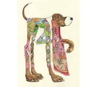Blank any occasion card Hound Watercolour on paper print by Daniel Mackie