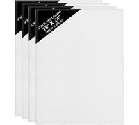 Blank Artist Canvas Set 45x60cm- 4 Large Plain Painting Boards Stretched/Framed