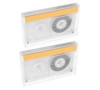 Blank Audio Cassette Tapes 45 Minute Double-sided with Plastic Case | Universal Cassette Compatibility, Outer Shell, Hard Shell Plastic Case, for Dictation Machines and Cassette Recorders