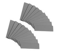 Blank Badge Plates Stamping Tags Stainless Steel 20pcs Rectangle