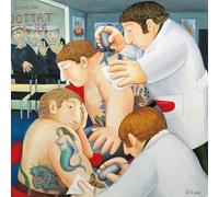 Blank/Birthday Card for Him - General Card for Men - Beryl Cook - Tattoo Parlour - Made in the UK - Recyclable