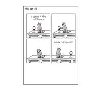 Blank/Birthday Card (WDM411465) - Will It Bounce? - Humorous Cat - 'They Can Talk' Range.