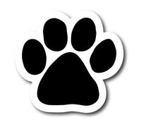 Blank Black Pawprint Car Magnet By Magnet Me Up 5" Paw Print Auto Truck Decal Magnet