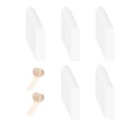 Blank Bookmarks - Clear Acrylic Decor with 2 Rolls Ribbon - Decorative Blank Bookmarks - for Daily Home Office School Bathroom Birthday Festival Kids Adults Teacher File Desk