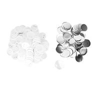 Blank Button Badge for Button Making Machine, 100 Sets Round Badge Blank Pins Set Maker Supplies (75MM)