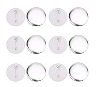 Blank Button Badges, 100 Sets 37mm Badge Pin Button Parts, DIY Pin Kit Metal Button Pin Badges Kit for Handicraft Souvenirs Gifts