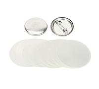 Blank Button Making Supplies, Blank Button Pins for All Occasions, 100pcs Blank Pin Button Round Safety Badge Emblem Medal Parts Supplies for Handicraft Gifts Souvenirs (100 sets of 32MM metal badges)