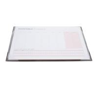 Blank Calendar Notepad for Monthly Planning and Note Taking Coffee | PVC and Kraft Paper, Monthly View for Event Planning, School Notes, Office Memos