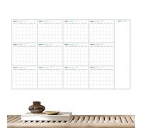 Blank Calendar Planner - 147 cm Wall Calendar Erasable Dry Wipe Wall Planner for Appointments & Deadlines, Reusable, Pack of 1, White, Paper, Office, Family, School