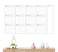 Blank Calendar Planner - Monthly Erase Sheet, Writable Wall Organizer, Giant Scheduling Chart | Glossy Clean Wipe Finish, Bold Section Layout Perfect Home, School, Business Environment