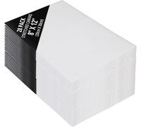 Belle Vous 28 Pack Canvases - Primed Canvas for Painting 20 x 30cm (8 x 12 inches) - Blank Canvas Panels - Artist Canvas Board - White Cotton Canvas Suitable for Acrylic, Oil Painting, Sketching