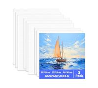 Blank Canvas for Painting, 9pcs Art Board Stretched Canvas Panels for Acrylic Oil Water Paintings, 100% Cotton, 20x20cm 20x25cm 20x30cm