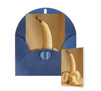 Blank Card 10x15 CM Happy Birthday Card with Envelopes Bananas from Corn Ears Greeting Cards for All Occasions Thinking of You Cards for Wedding Business Invitation