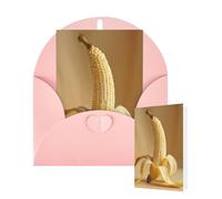 Blank Card 10x15 CM Happy Birthday Card with Envelopes Bananas from Corn Ears Greeting Cards for All Occasions Thinking of You Cards for Wedding Business Invitation