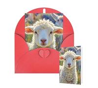 Blank Card 10x15 CM Happy Birthday Card with Envelopes Color Sheep Greeting Cards for All Occasions Thinking of You Cards for Wedding Business Invitation