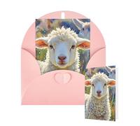 Blank Card 10x15 CM Happy Birthday Card with Envelopes Color Sheep Greeting Cards for All Occasions Thinking of You Cards for Wedding Business Invitation